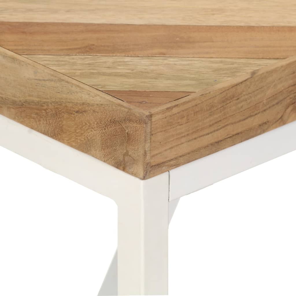 Mesa De Comedor Madera Maciza De Acacia Y Mango 160x70x76 Cm_3
