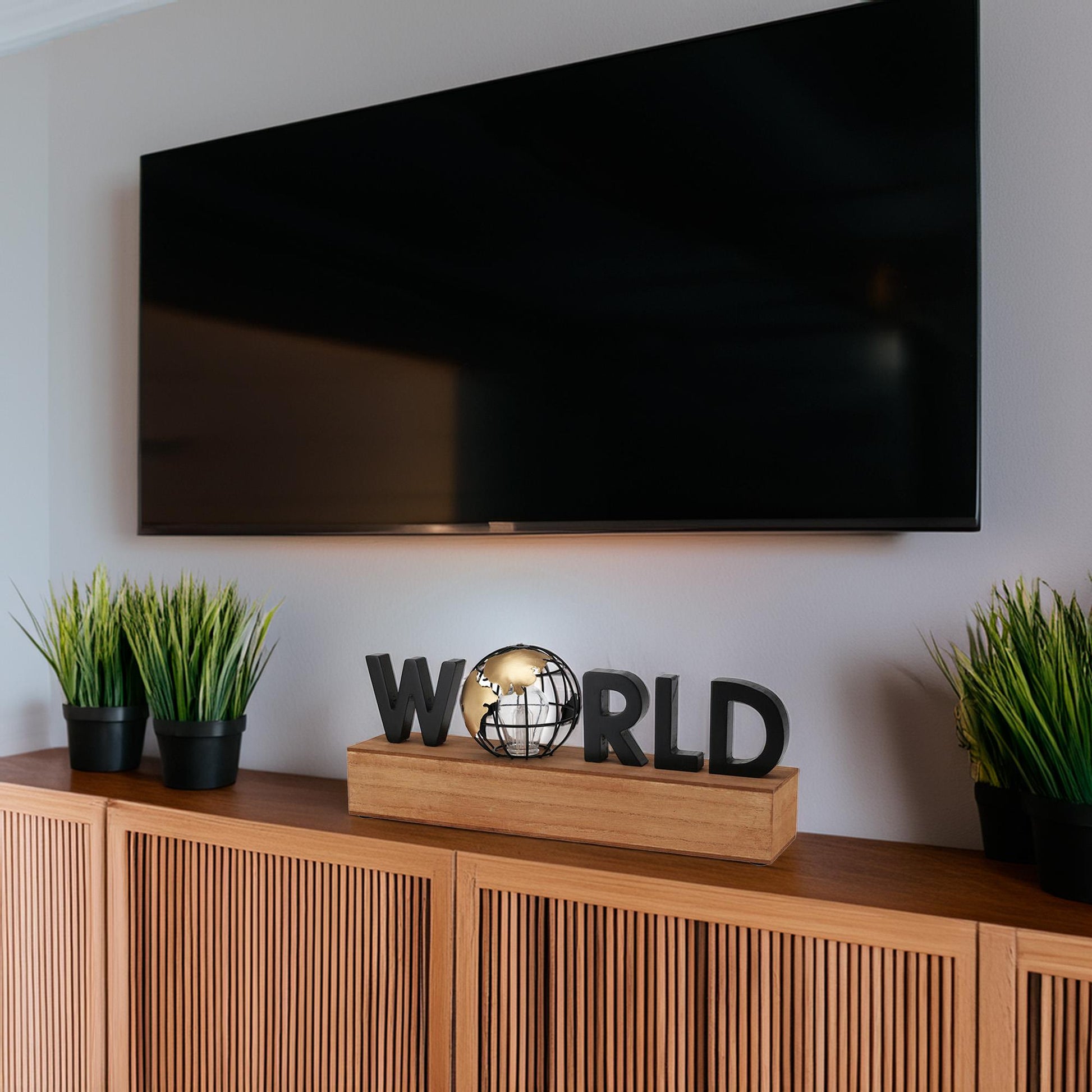 Well Home Lámpara Con Texto Led ''world''_3