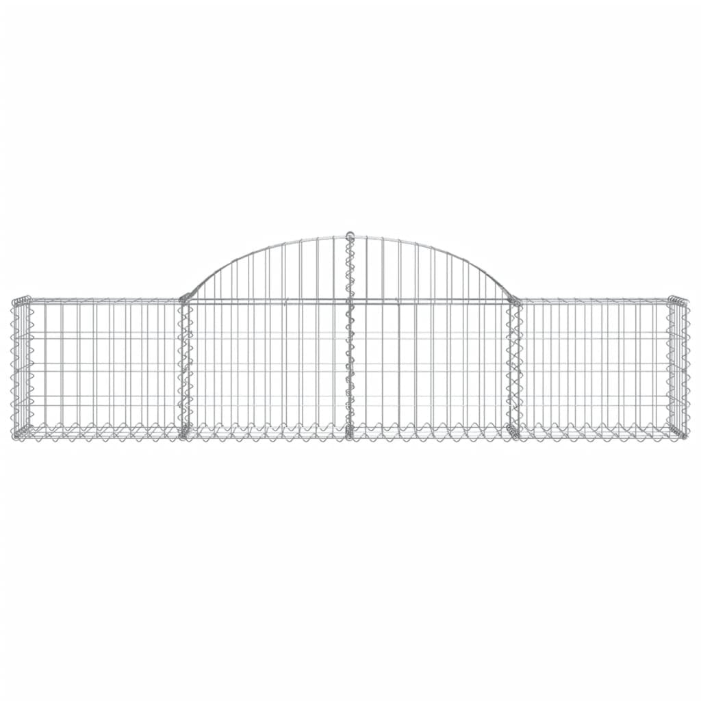 Cestas De Gaviones 6 Uds Forma De Arco Hierro 200x30x40/60 Cm_3