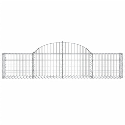 Cestas De Gaviones 11 Uds Forma De Arco Hierro 200x30x40/60 Cm_3