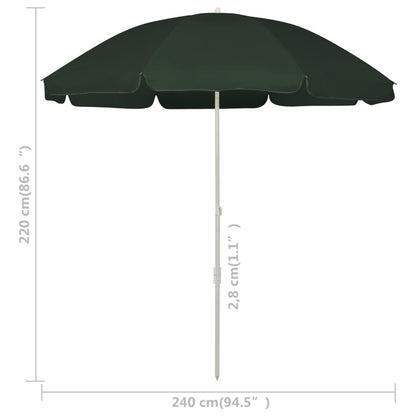 Sombrilla De Playa Verde 240 Cm_4