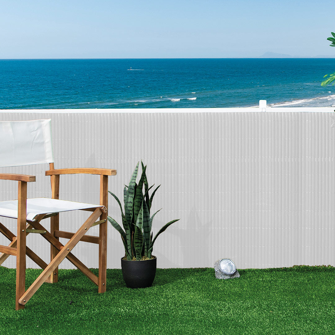 Cañizo Pvc Superior D/c Blanco - Ideal Para Protección Y Estética 2x5 M / Multicolor_0