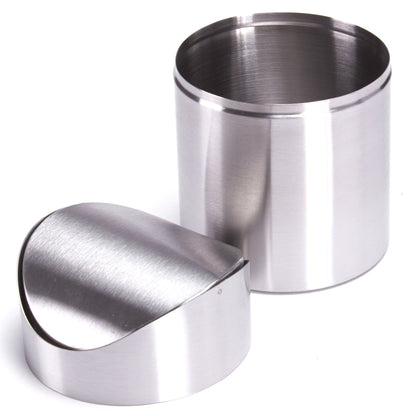 Cubo De Basura Msv Con Capacidad De 1,5 Litros De Acero Inoxidable Con Tapa 12 X 17 Cm.