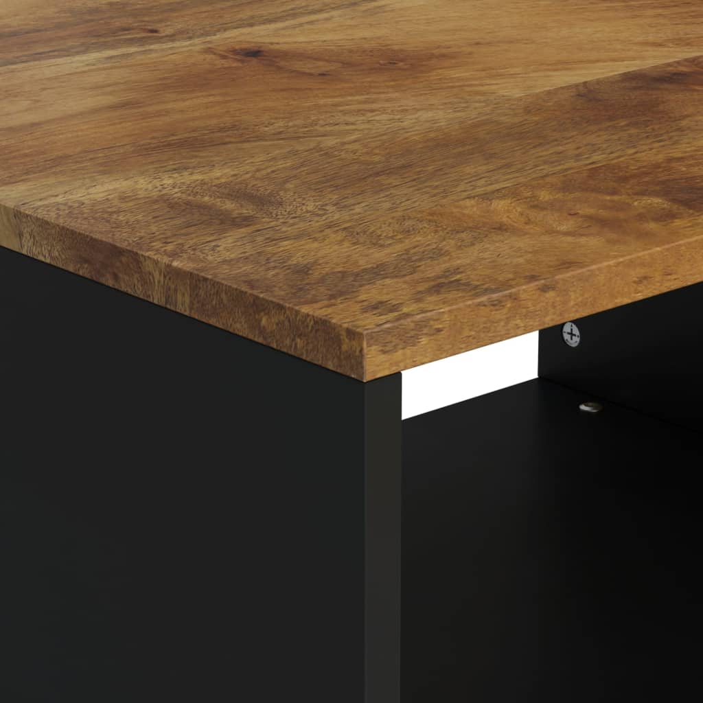 Mesa De Centro De Madera Maciza Mango 60x50x40 Cm_3
