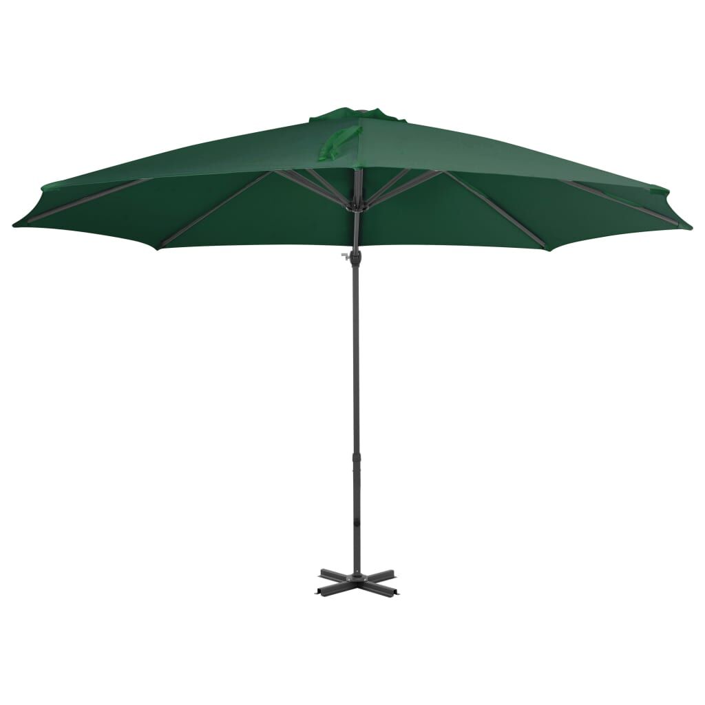 Vidaxl Sombrilla Jardín Voladiza Con Palo De Aluminio Verde 300 Cm_1