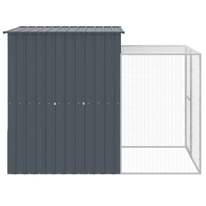 Vidaxl Gallinero Con Corral Acero Galvanizado Gris 165x251x181 Cm_3