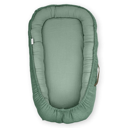 Cuna Nido Colecho Bebe Muselina Salvia_0