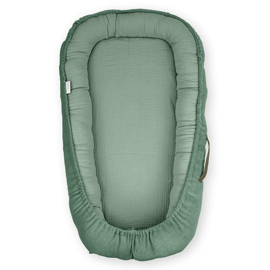 Cuna Nido Colecho Bebe Muselina Salvia_0