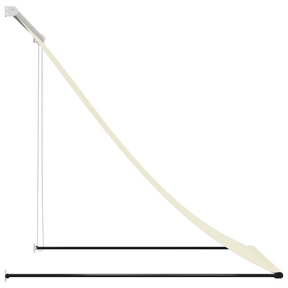 Toldo Retráctil De Tela Y Acero Crema 100x150 Cm_3