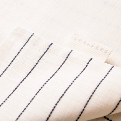 Set Cama Rayas (funda Nordica 260x240cm+ 2 Fundas Almohada  50x105cm) 100% Algodón 120gsm Ecru Rayas Cierre De Botones Haze Scalpers Home_4