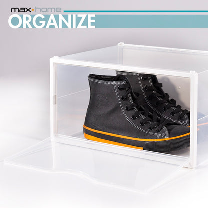 Pack 6 Cajas Zapatos Plástico Apilables Y Antivuelco Max Home_4