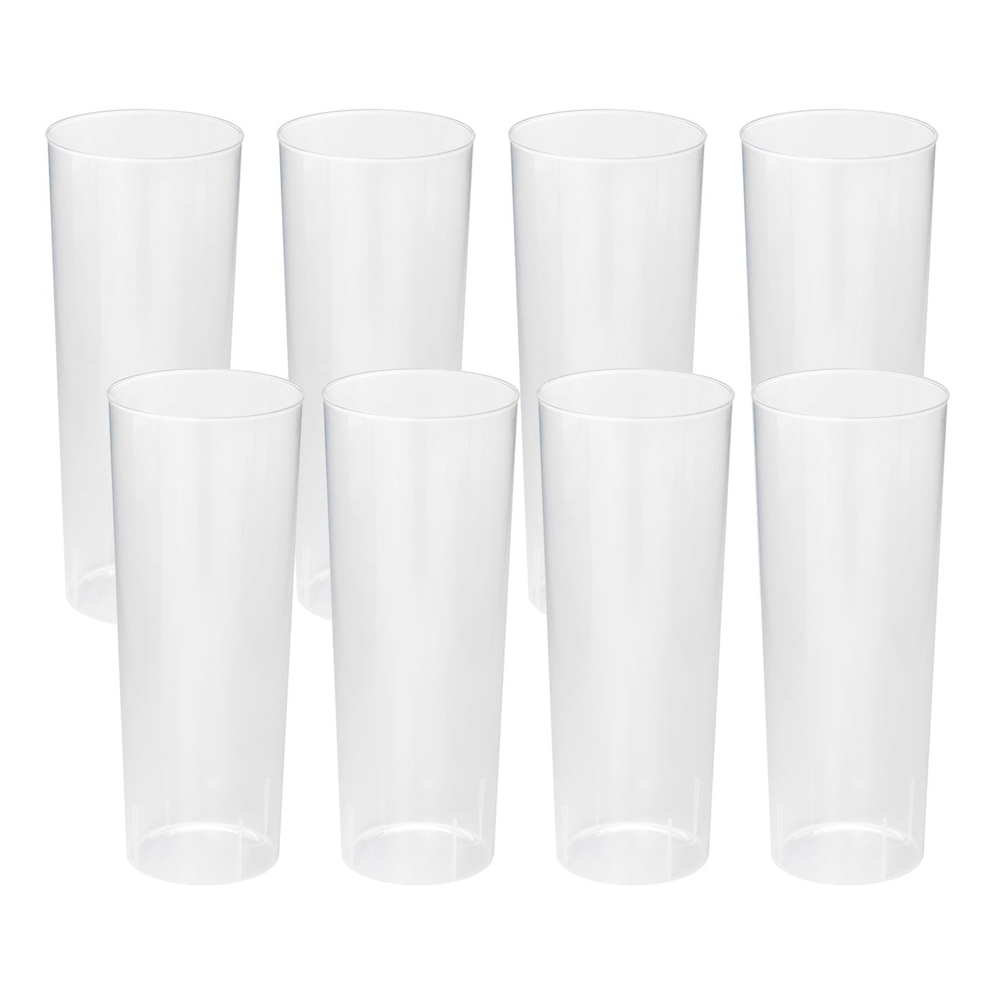 Vaso Tubo Reutilizable  315 Ml  (pack 8)
