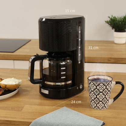 Briebe Cafetera Goteo 10 Tazas Máquina De Café Filtro Reutilizable, Función Mantener Caliente, 1,25 L, Cm1171blk, Negro_5