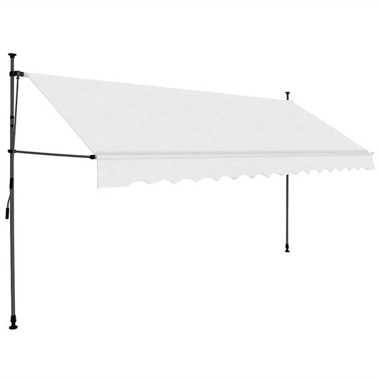 Toldo Manual Retráctil Con Led Crema 400 Cm_0