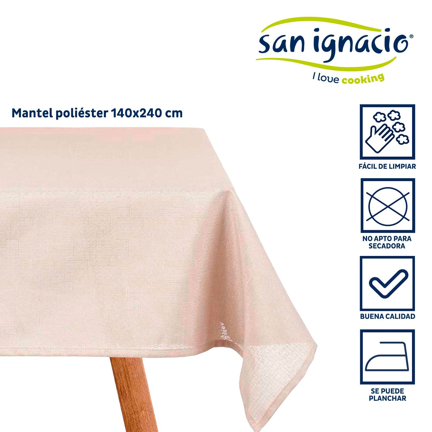 Mantel Poliester 140x240cm Crudo Colección Kinvara_1
