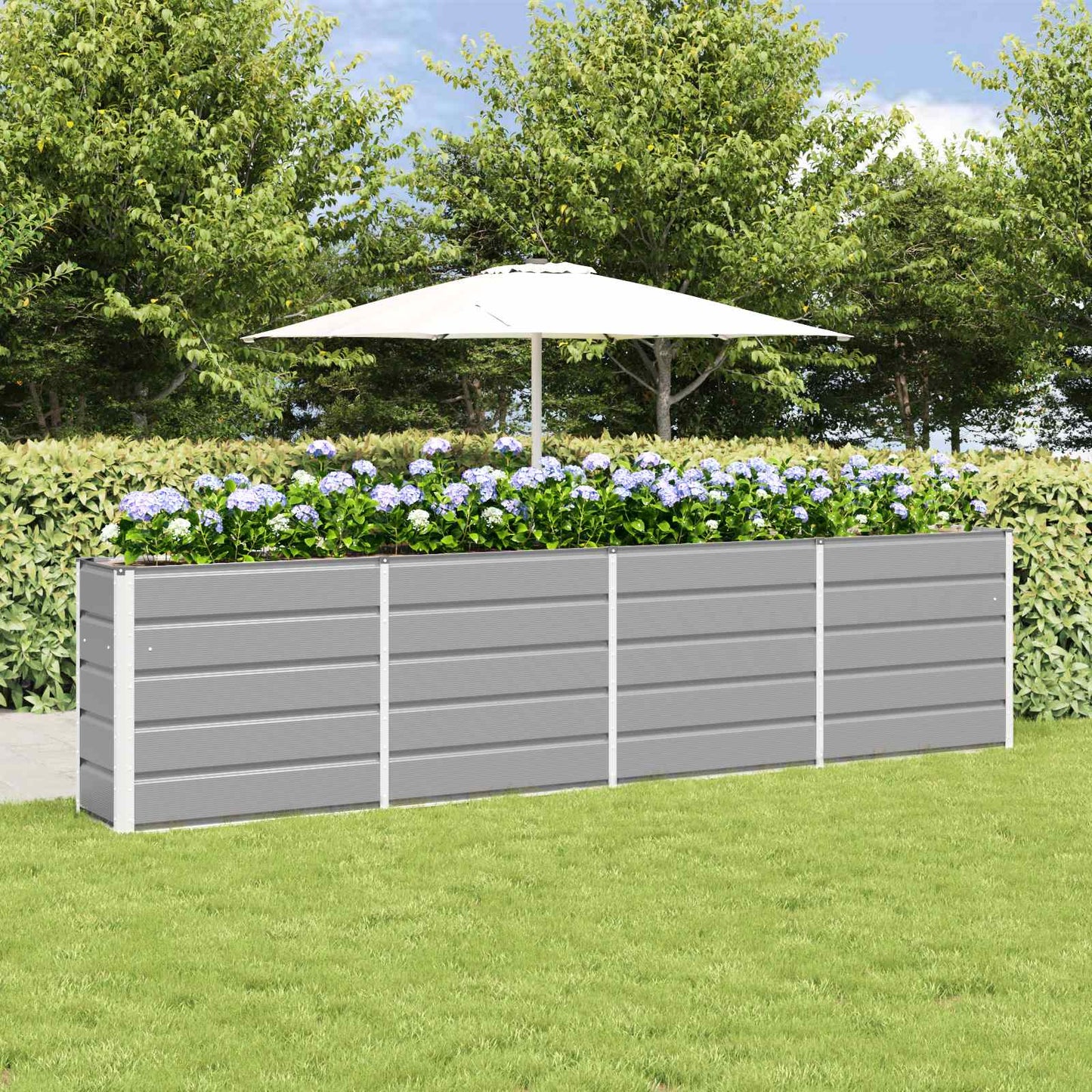 Jardinera Gris Claro 320 X 40 X 75 Cm Acero_1