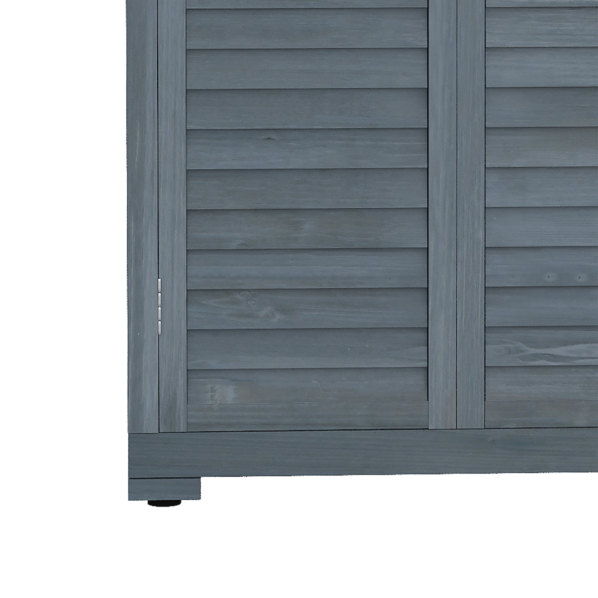 Outsunny Cobertizo De Madera 0,31 M² Con 2 Puertas Y 2 Estantes Gris_3