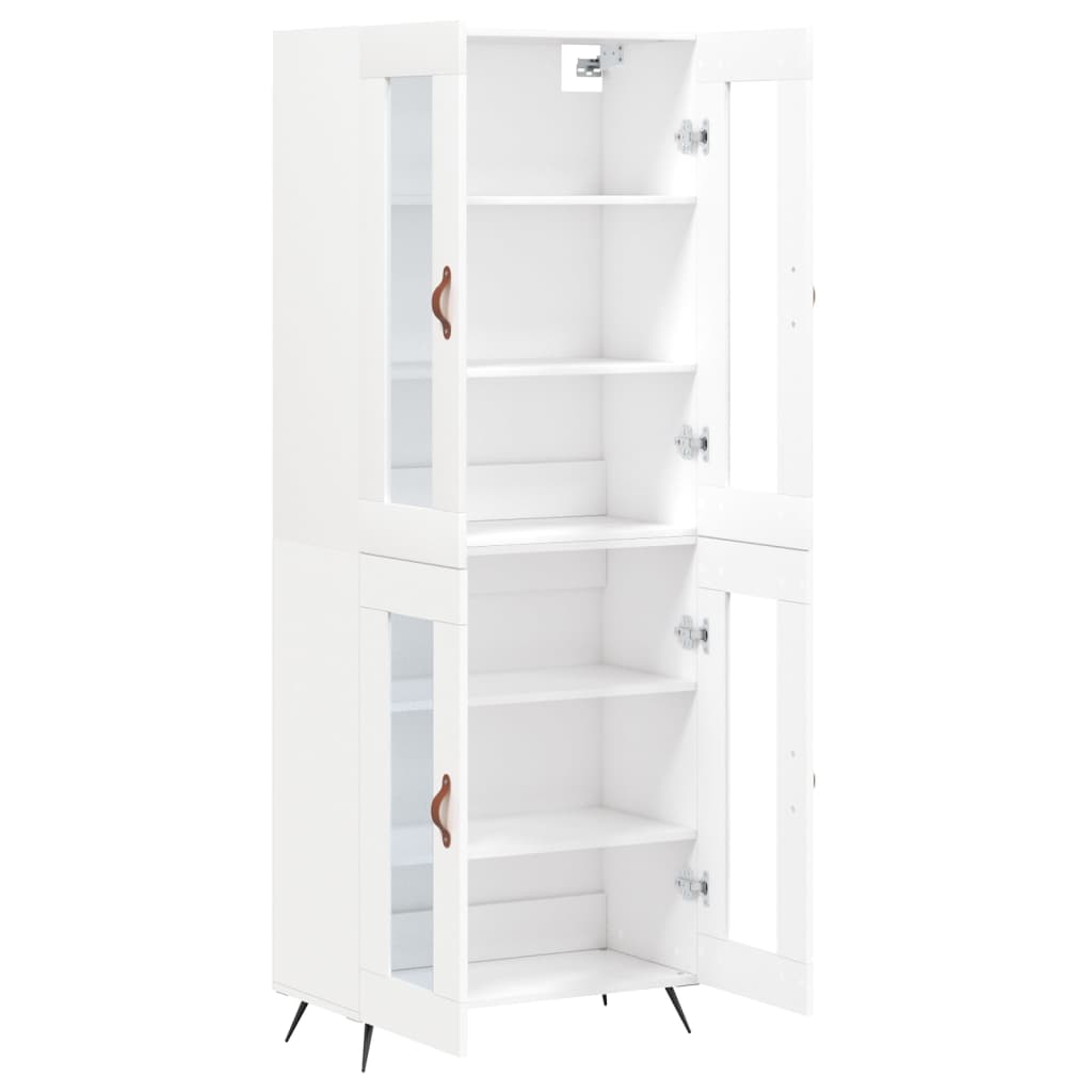 Aparador Alto Madera Contrachapada Blanco 69,5x34x180 Cm_3