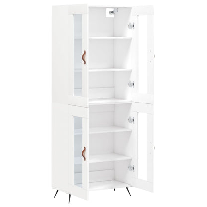 Aparador Alto Madera Contrachapada Blanco 69,5x34x180 Cm_3