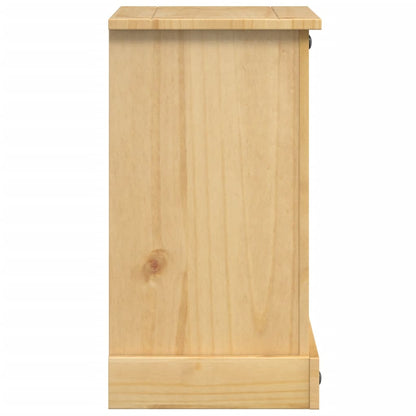 Mesita De Noche Corona Madera Maciza De Pino 45x35x64 Cm_3