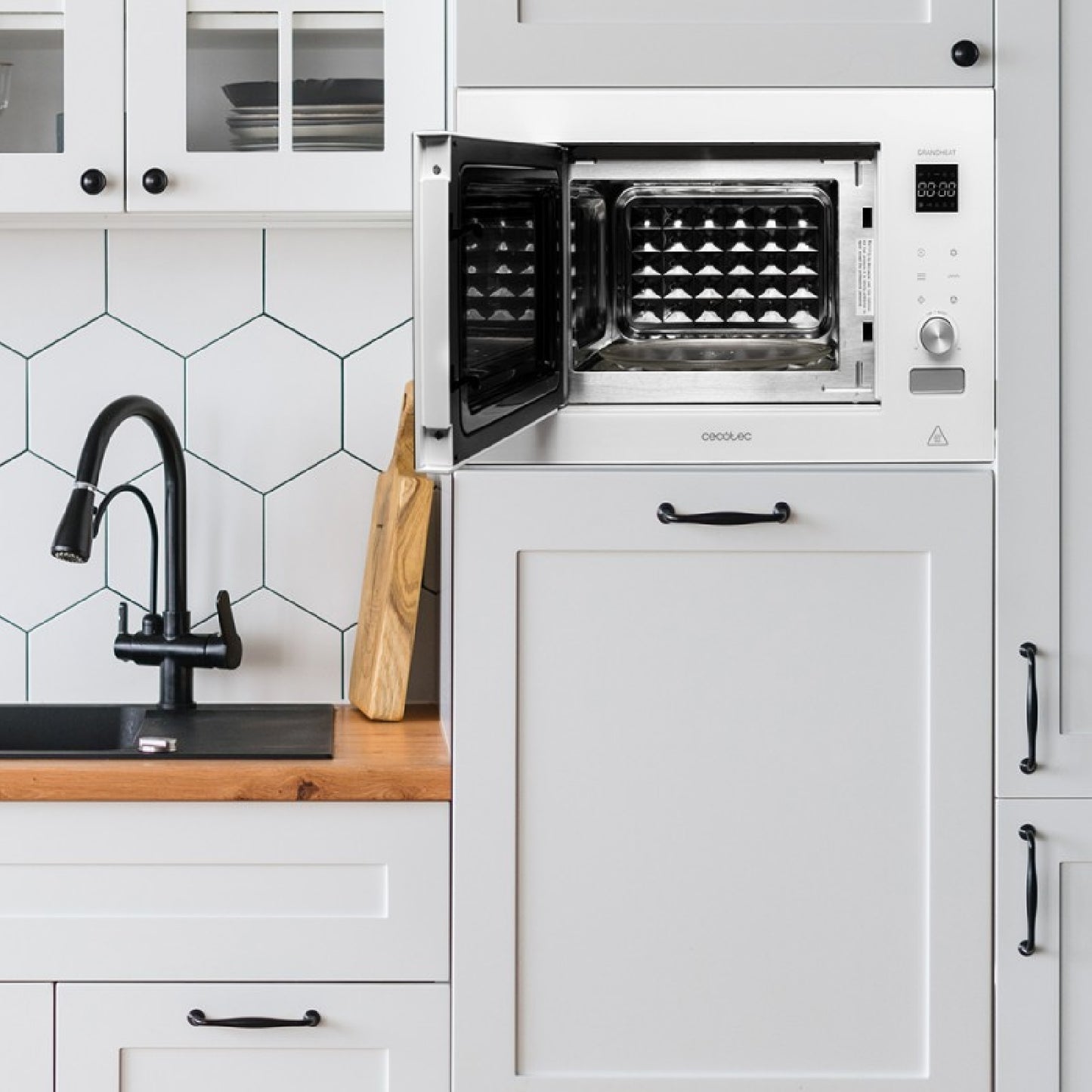 Microondas Encastrable De 21 Litros Con Grill Grandheat 2090 Built-in Touch White. 1200 W, Digital, Táctil, 8 Funciones, Temporizador, Interior Con_2