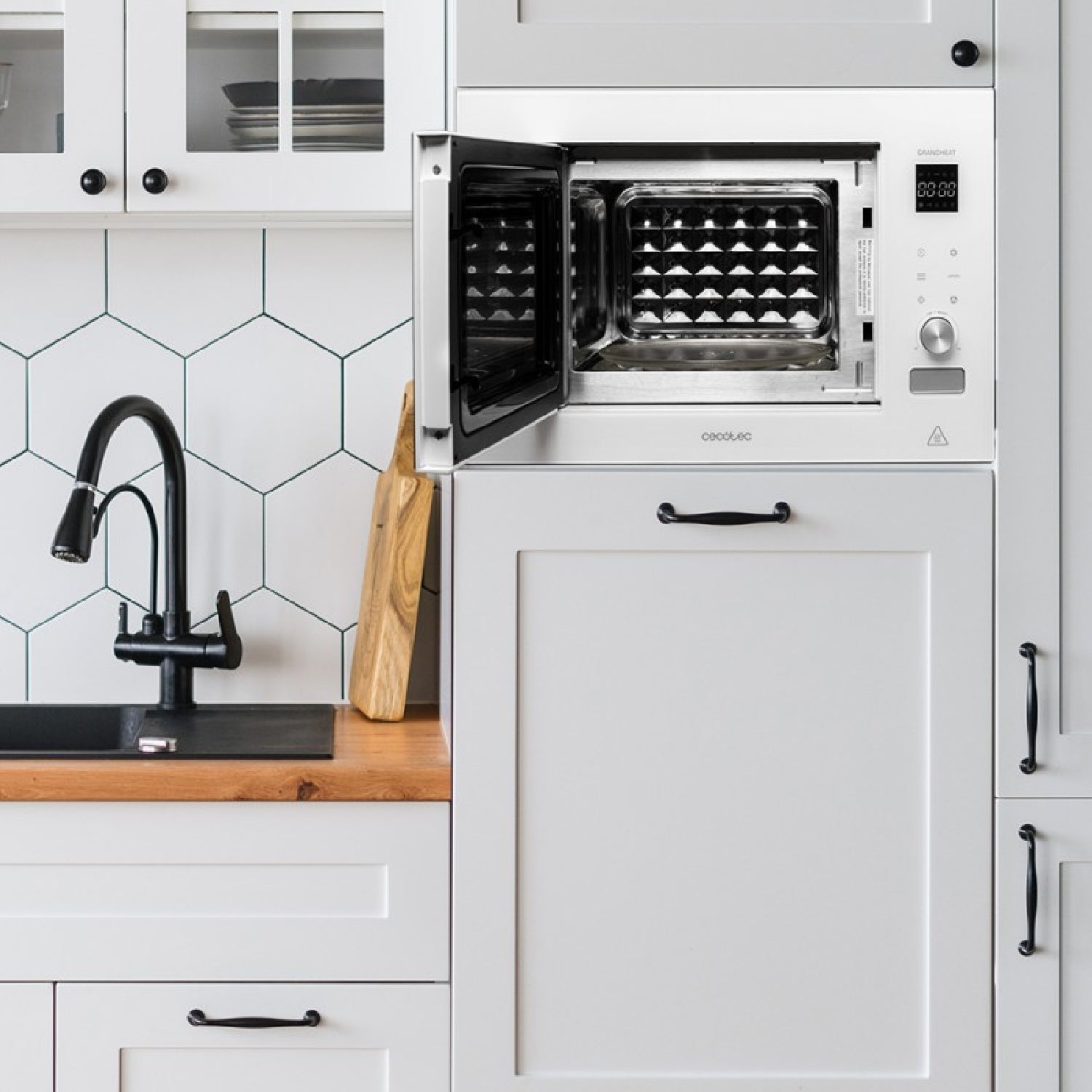 Microondas Encastrable De 21 Litros Con Grill Grandheat 2090 Built-in Touch White. 1200 W, Digital, Táctil, 8 Funciones, Temporizador, Interior Con_2