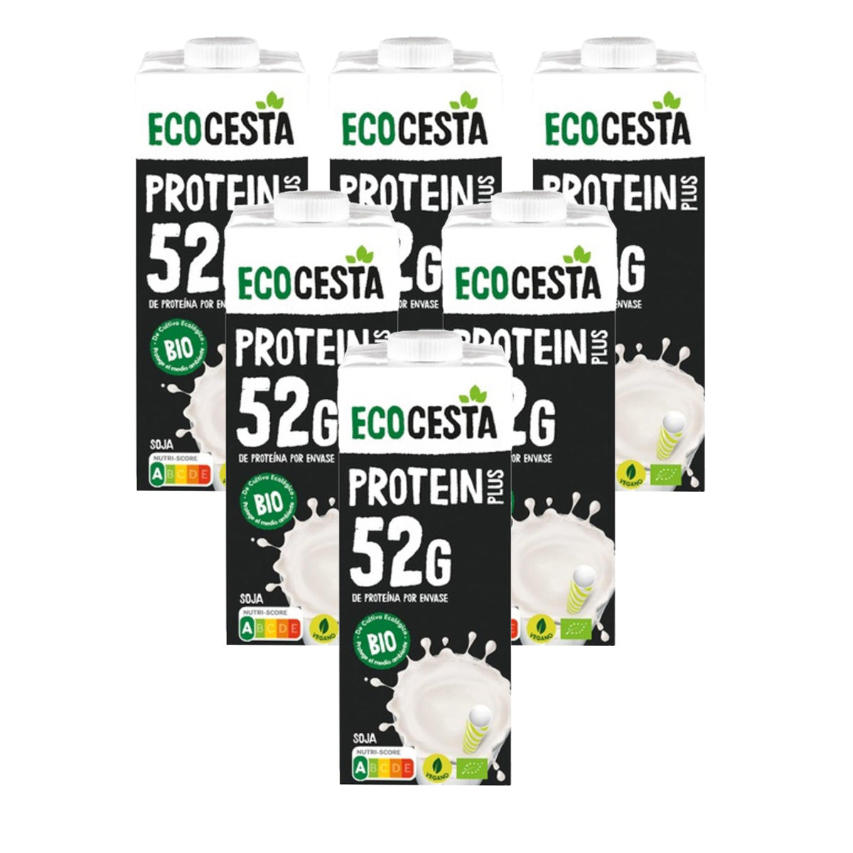 Pack 6x Bebida vegetal proteina Plus Bio Ecocesta 1L