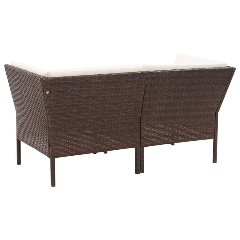 Vidaxl Set Muebles De Jardín 6 Piezas Y Cojines Ratán Sintético Marrón_5
