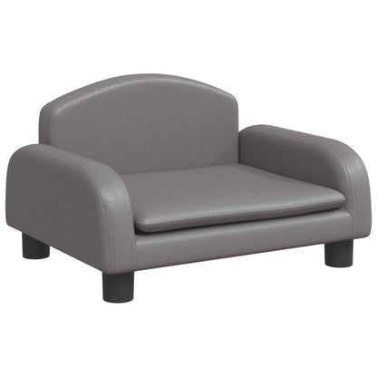 Cama Para Perros De Cuero Sintético Gris 50x40x30 Cm / Vetonek_2