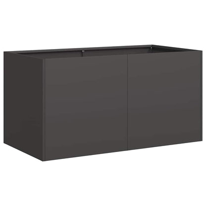 Jardinera De Acero Laminado En Frío Negro 80x40x40 Cm_0