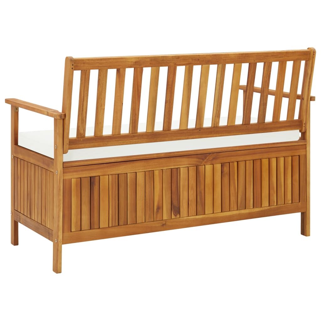 Vidaxl Banco De Almacenaje De Jardín Madera Maciza Acacia 120x63x84 Cm_4