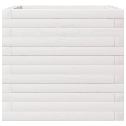 Jardinera Madera Maciza De Pino Blanco 50x50x45,5 Cm_5