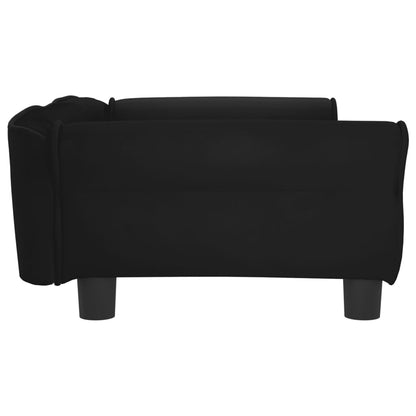 Cama Para Perros De Terciopelo Negro 95x55x30 Cm / Vetonek_3