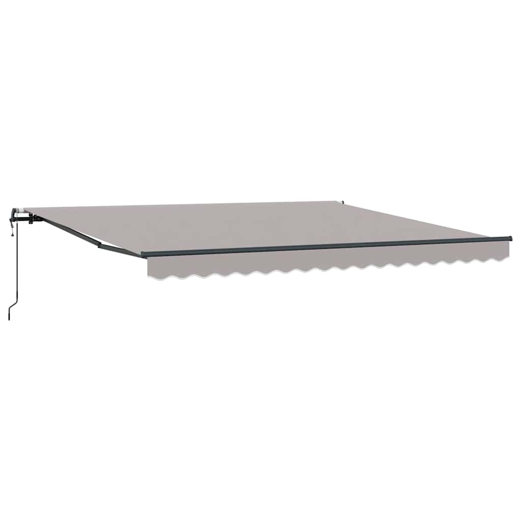 Toldo Retráctil Gris Claro 400 X 300 Cm Tela Y Aluminio_0