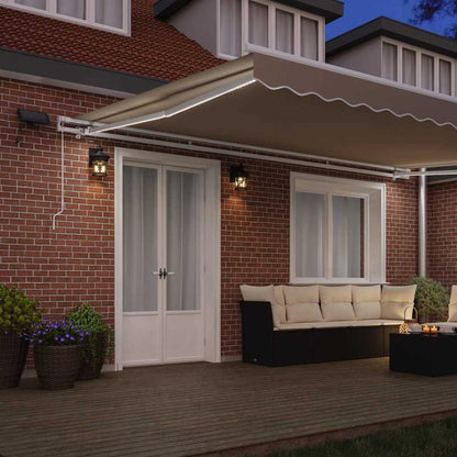 Toldo Retráctil Beige 500 X 300 Cm Tela Y Aluminio_2