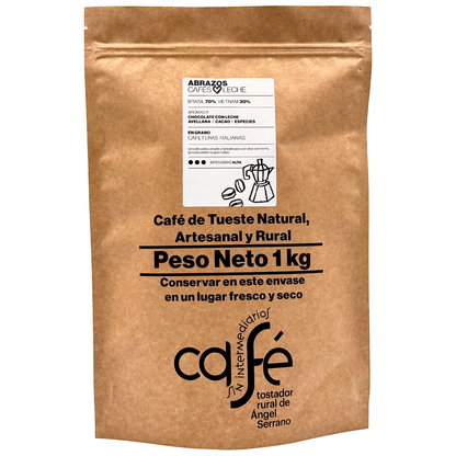 Cafe Sin Intermediarios Café Brasil Abrazos En Grano Para Italiana (moka) 1 Kg_0