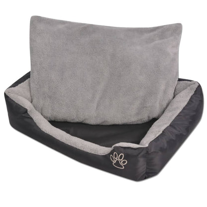 Vidaxl Cama Para Perros Con Cojín Acolchado Talla Xxl Negro_0