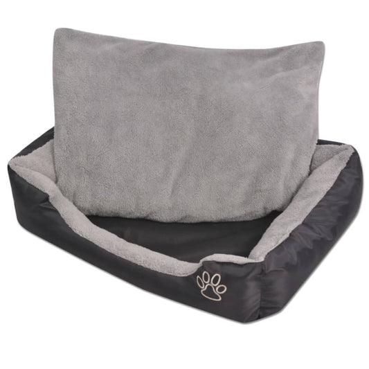 Vidaxl Cama Para Perros Con Cojín Acolchado Talla Xxl Negro_0