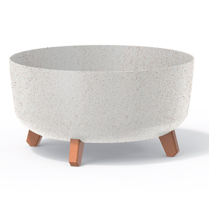 Macetero Color Blanco Roto,sin Depósito , Colección Gracia De 38 X 38 X 19,5 Cm, Capacidad De 14,3 L._0