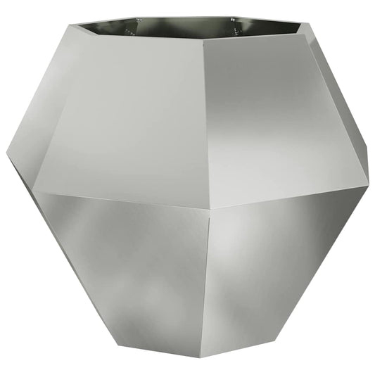 Jardinera Plateado 100 X 100 X 80 Cm Acero Galvanizado_0