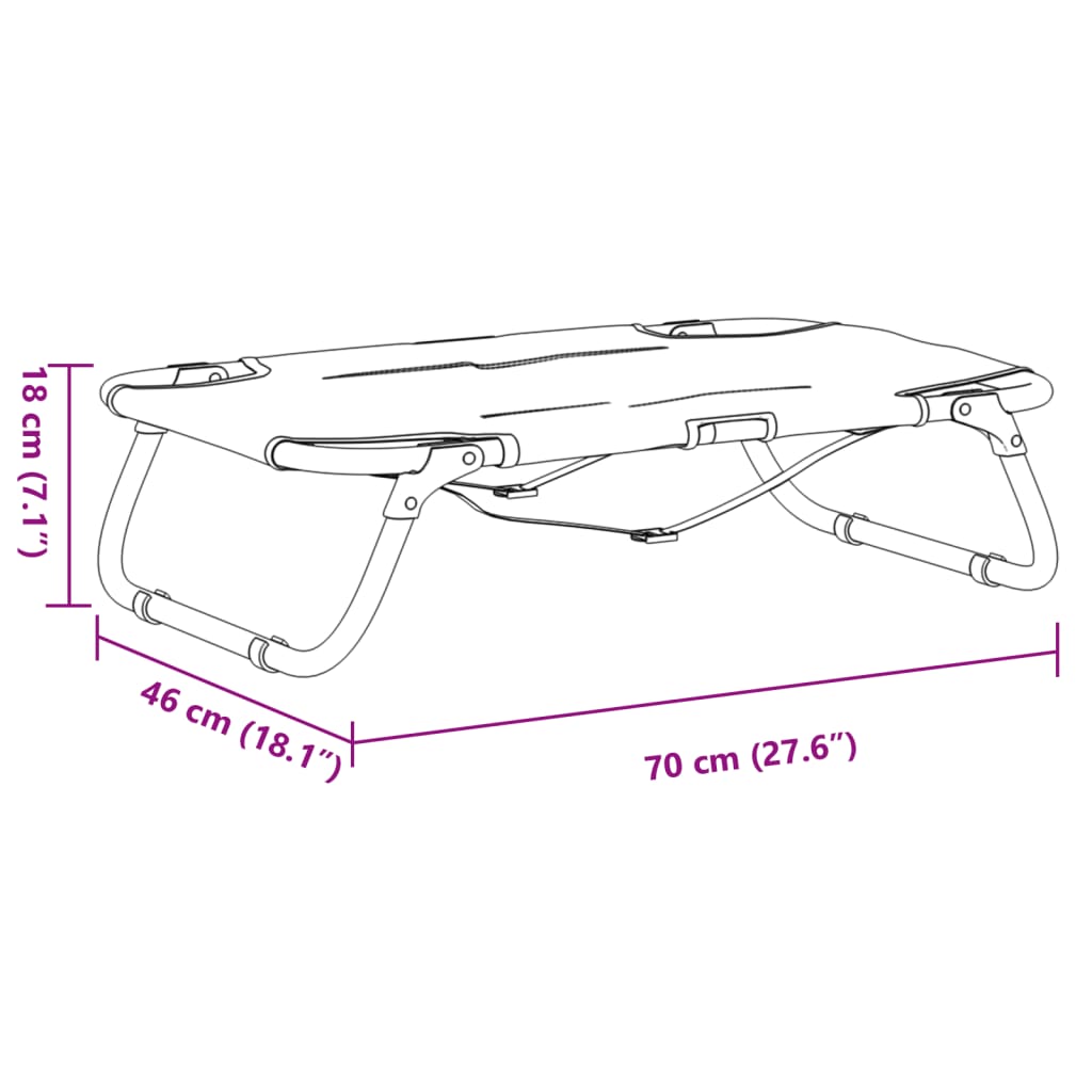 Cama Para Perros Plegable Tela Oxford Y Acero Gris Antracita / Vetonek_4