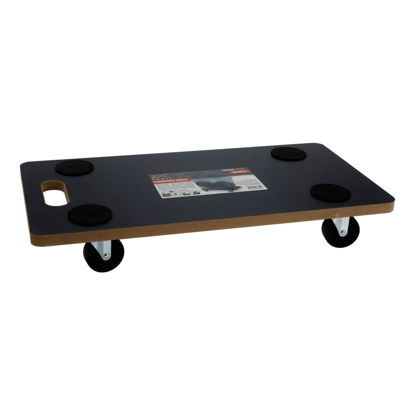 Well Home Carro De Transporte De Formato Rectangular Con Placa Antideslizante En Mdf 58x29x9,5cm