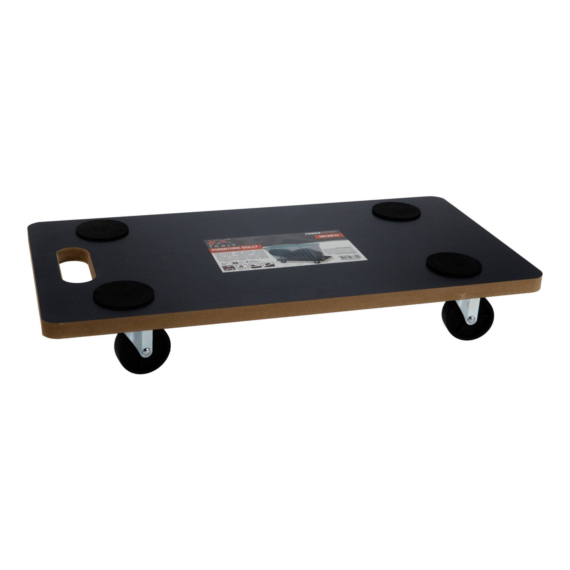 Well Home Carro De Transporte De Formato Rectangular Con Placa Antideslizante En Mdf 58x29x9,5cm