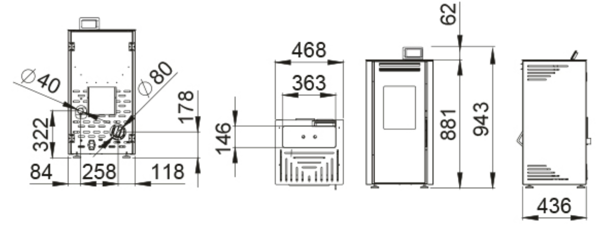 Bricosol Estufa De Pellet Boreal 6 Kw Marfil_4