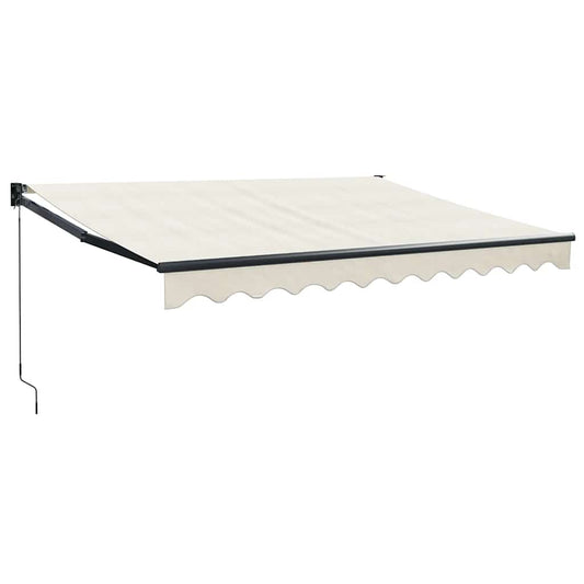 Toldo Retráctil Aluminio Y Tela Color Crema 3x2,5 M_0