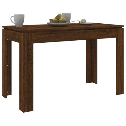 Mesa De Comedor Madera De Ingeniería Marrón Roble 120x60x76 Cm_1