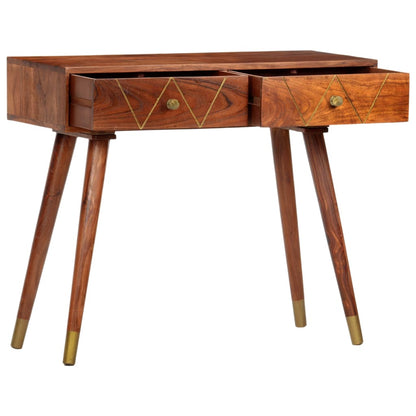 Mesa Consola De Madera Maciza De Acacia 90x35x76 Cm_0