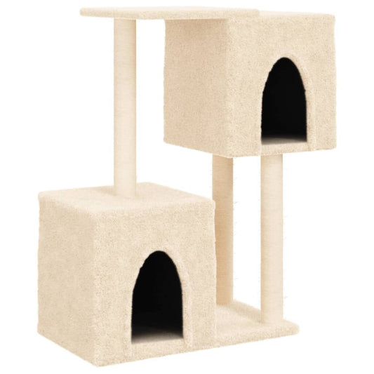 Vidaxl Rascador Para Gatos Con Postes De Sisal Color Crema 86 Cm_0