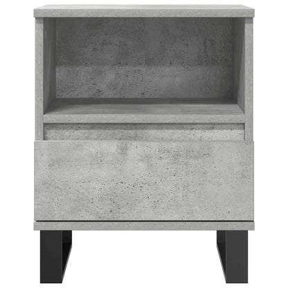 Mesita De Noche Madera De Ingeniería Gris Hormigón 40x35x50 Cm_2
