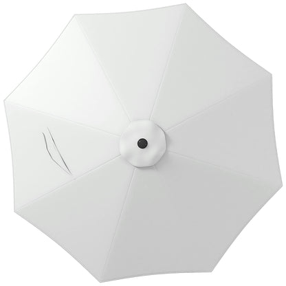 Outsunny Toldo De Recambio De Sombrilla De 3 M Con Ventilación Superior Blanco_0